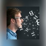 letters, man, blond, speaking