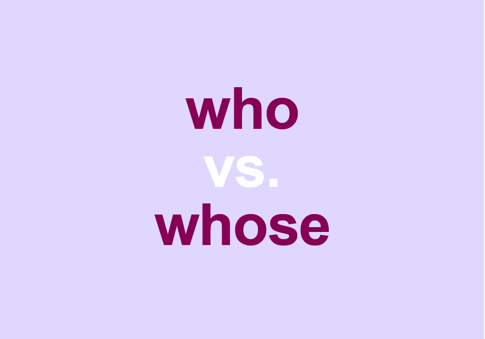 Whose Vs. Who's - Thesaurus.com