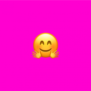 Hug smiley emoji