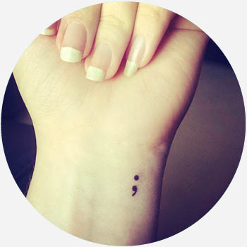 Meaning of a semicolon tattoo