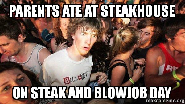 Blowjob and steak
