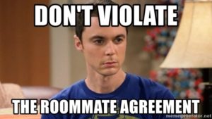 Image result for don't violate roommate agreement