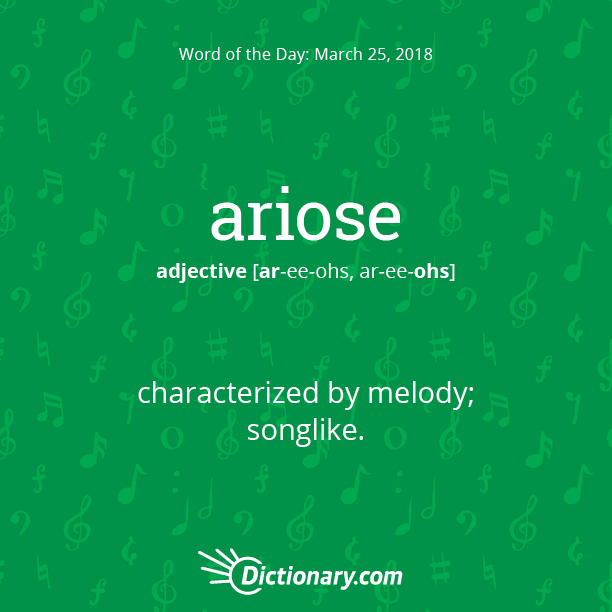 Word Of The Day Ariose Dictionary Com