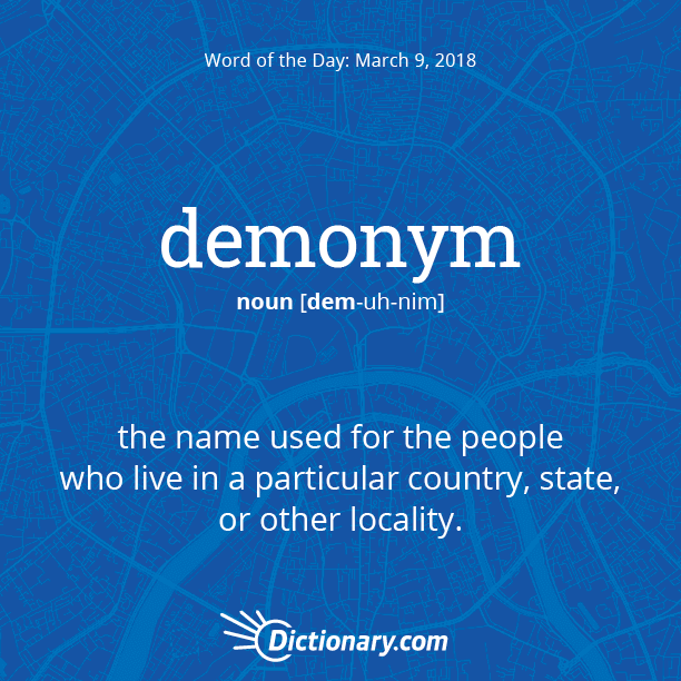 Word of the Day demonym