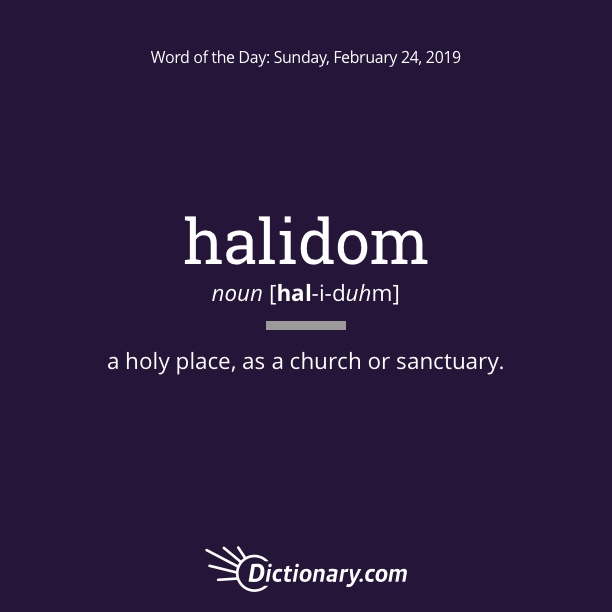 Word of the Day - halidom | Dictionary.com