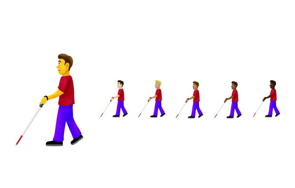 👨‍🦯 Man With Probing Cane emoji and 👩‍🦯 Woman With Probing Cane emoji Meaning