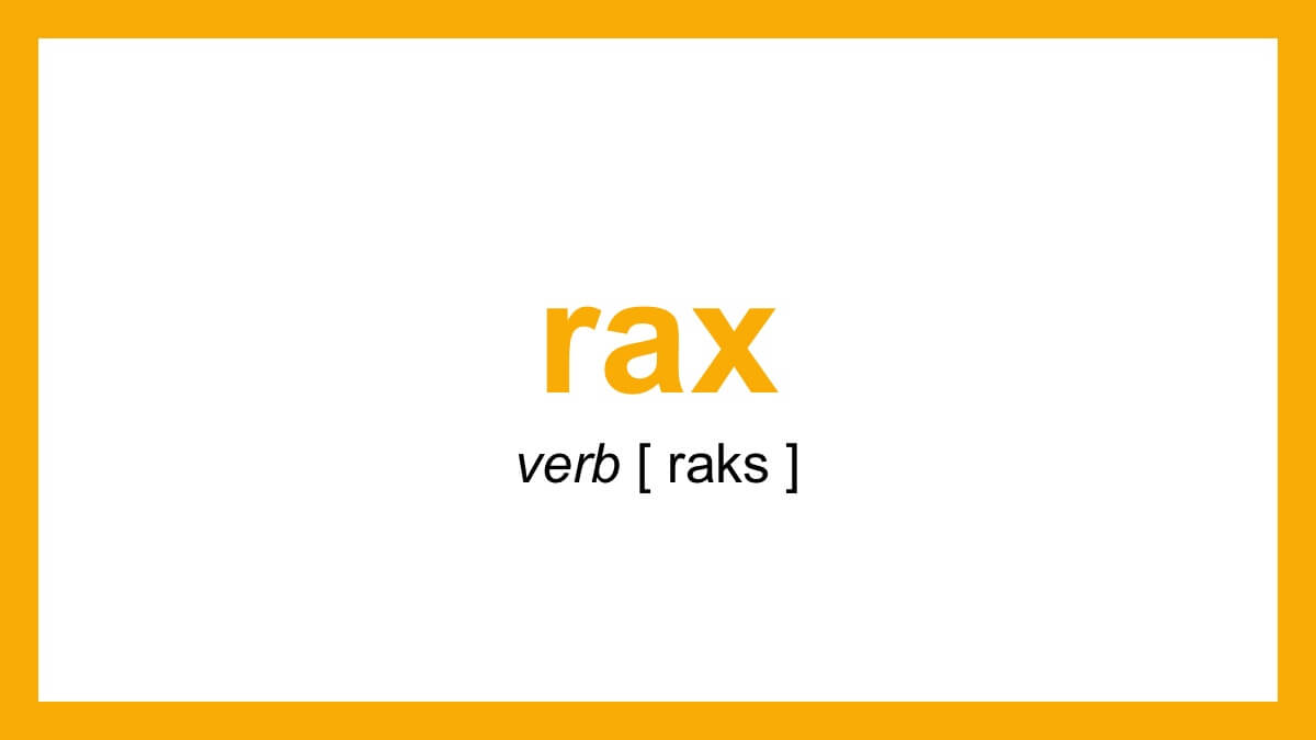 Word Of The Day Rax Dictionary Com