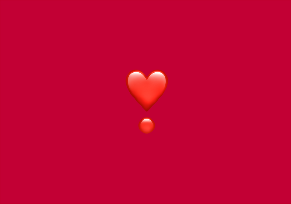One Copy Ready to Ship Emoji Heart Red