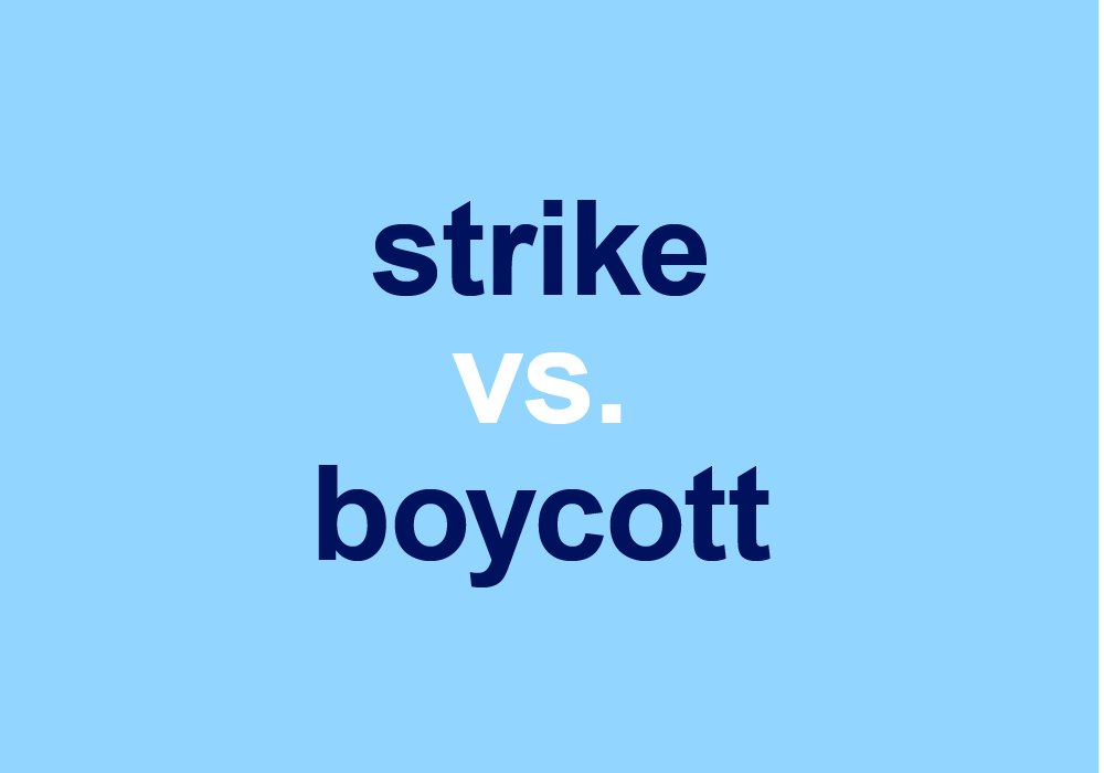 difference between boycott and strike