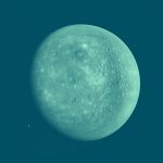 close-up of the surface of planet Mercury in retrograde