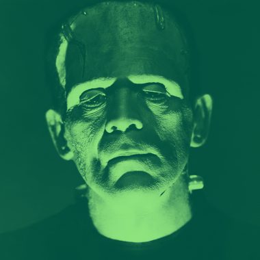 headshot of Frankenstein's monster