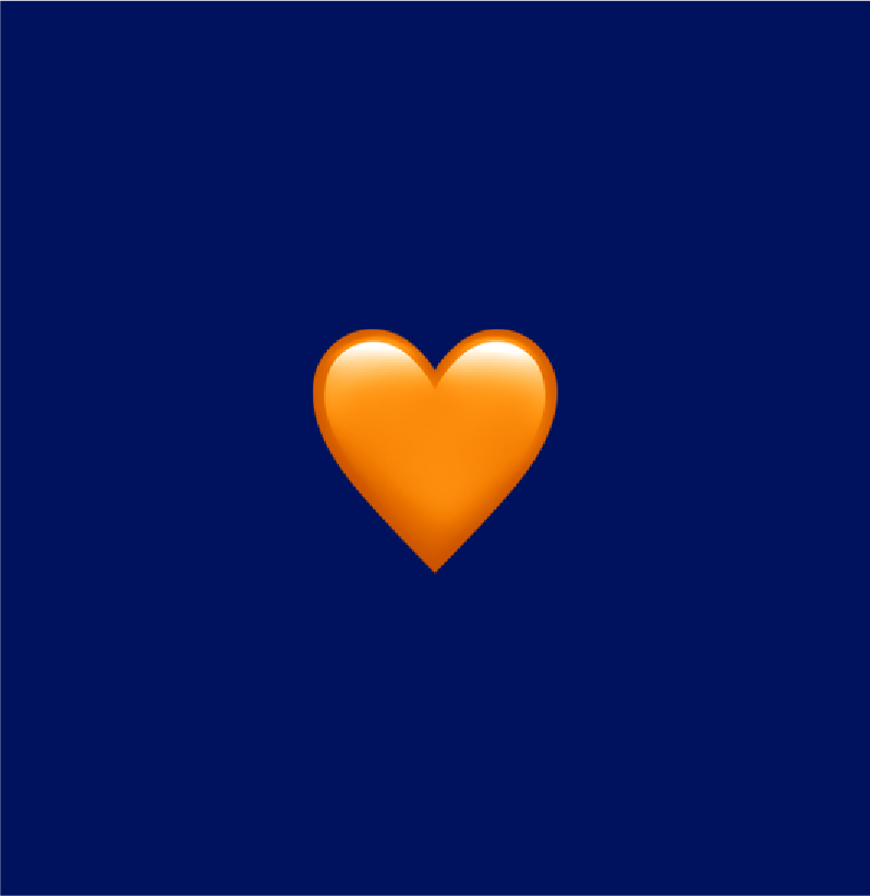 🧡 Orange Heart emoji Meaning
