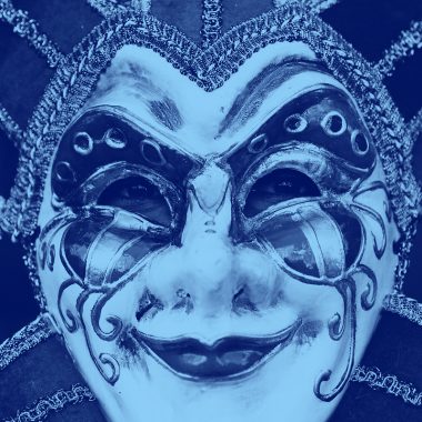 close up of venetian carnival mask
