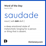 Word of the Day - saudade