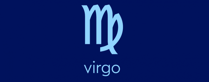 Virgo zodiac sign, which looks like a letter M with an extra curved line