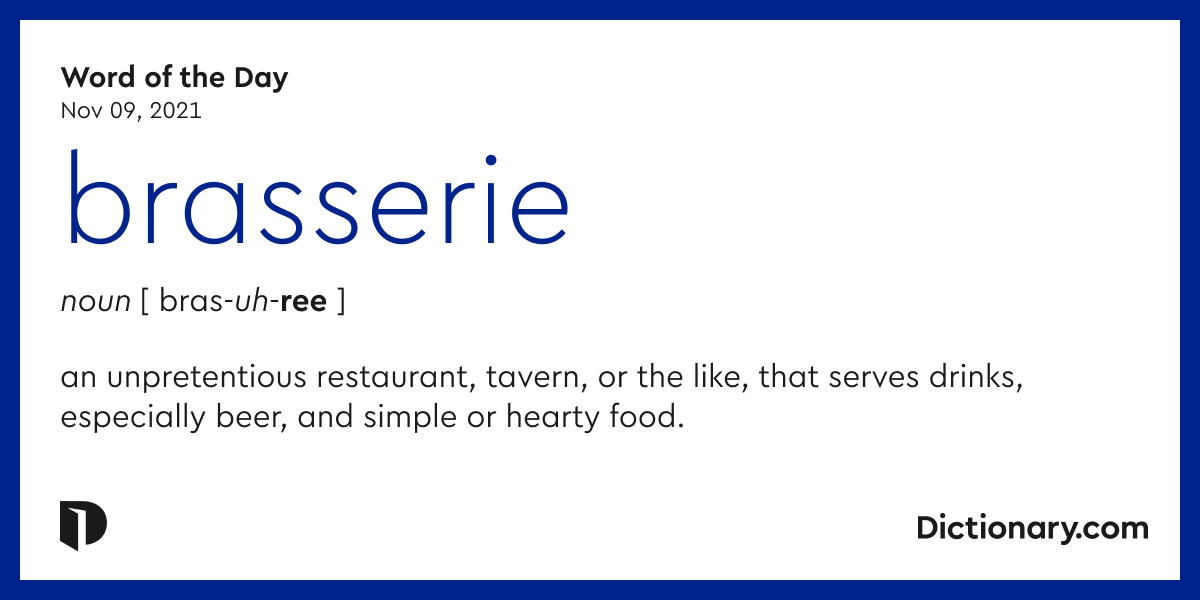 Word of the Day - brasserie