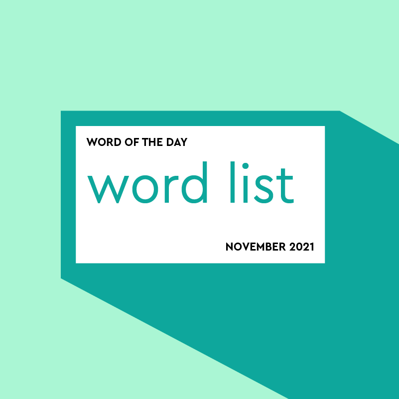 Words Of The Day From November 2021