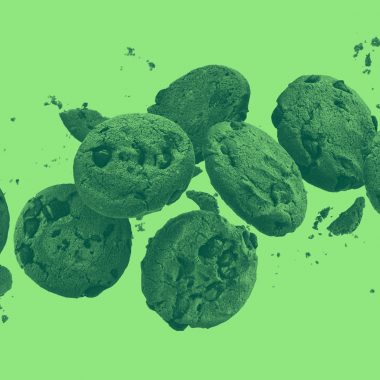 cookies in a green filter
