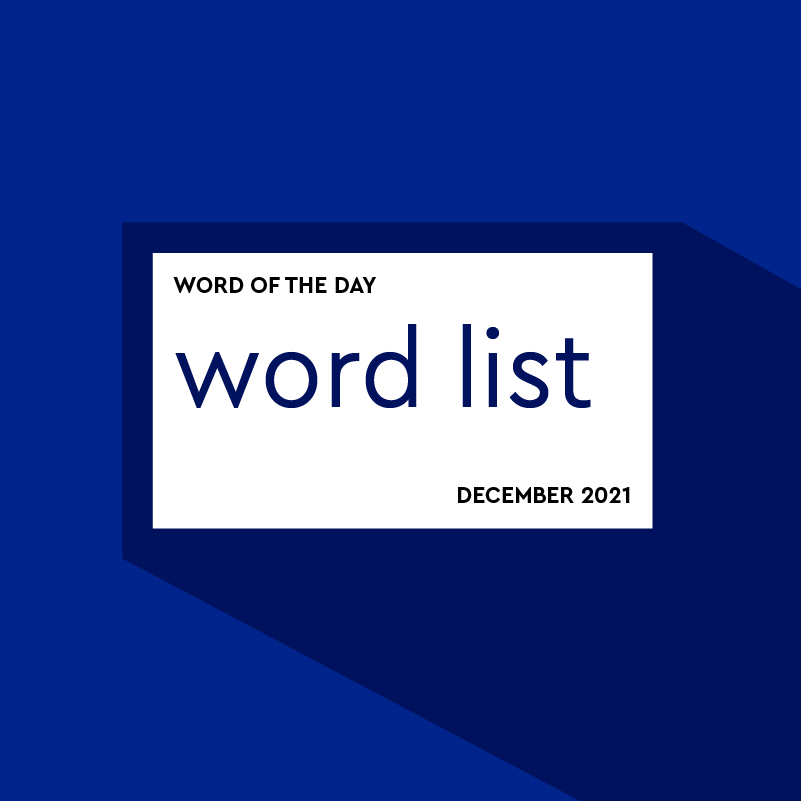 Words Of The Day From December 2021