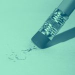 pencil eraser erasing writing, teal filter