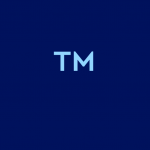 light blue text on dark blue background: "TM"