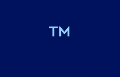 light blue text on dark blue background: "TM"