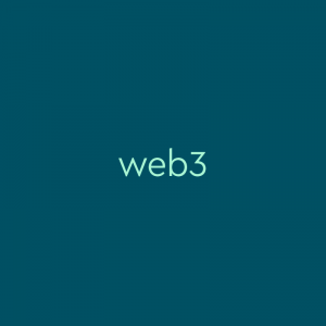 light teal text on dark teal background: "web3"