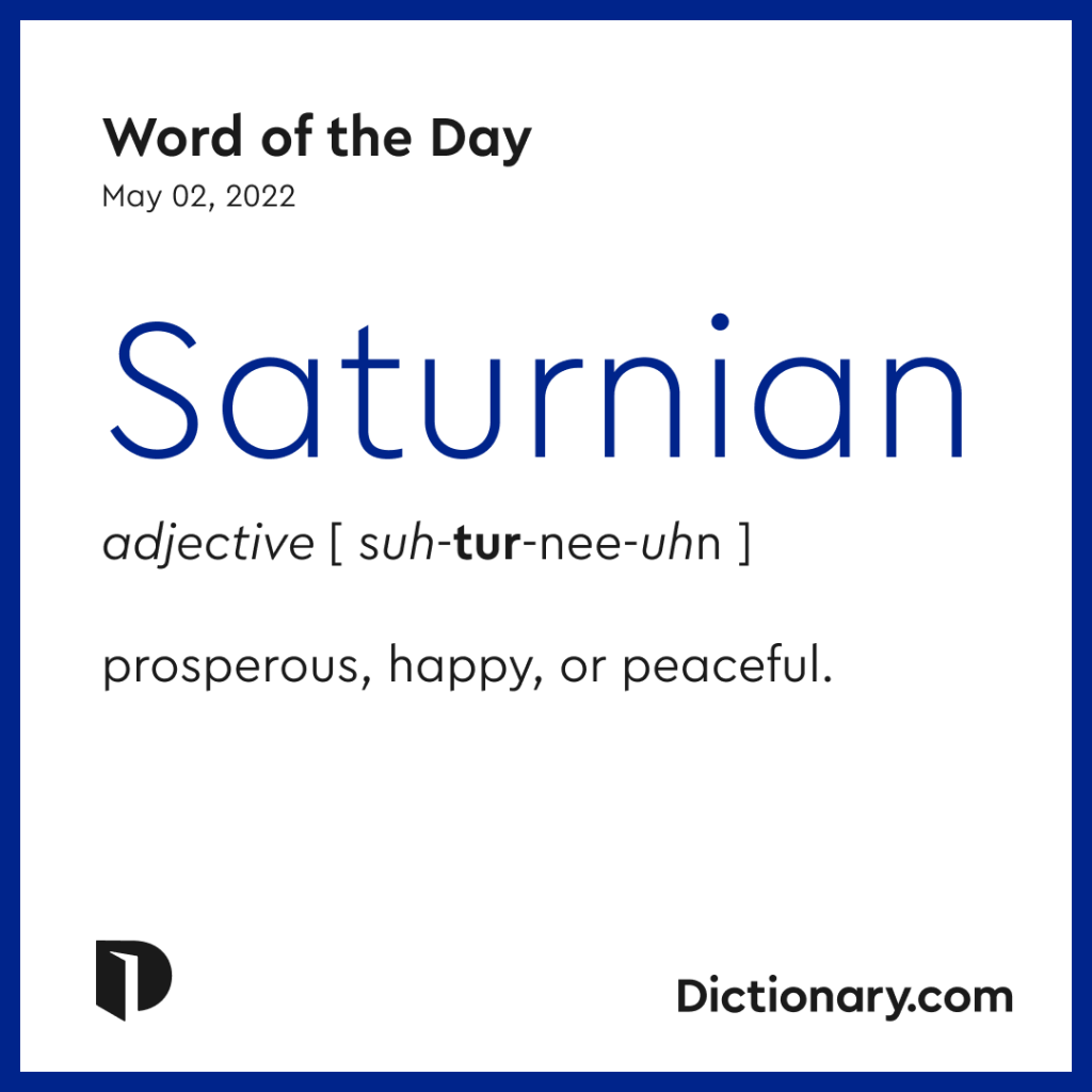 Word of the Day: Saturnian