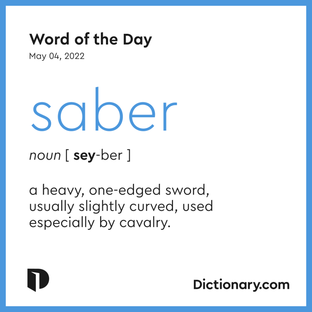 Word of the Day: Saber