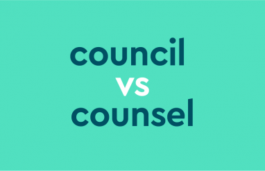 dark teal text on light teal background: "council vs. counsel"