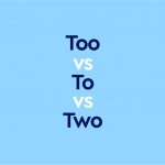 dark blue text "too vs to vs two" on light blue background
