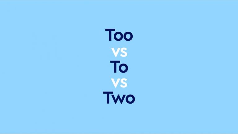 dark blue text "too vs to vs two" on light blue background