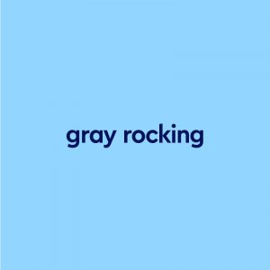 dark blue text "gray rocking" on light blue background
