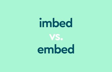 dark aqua text "imbed vs embed" on light aqua background