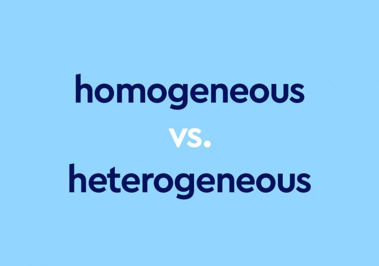 dark blue text "homogeneous vs heterogeneous" on light blue background