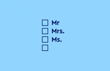 Check boxes for Mr., Mrs., Ms. and one left blank