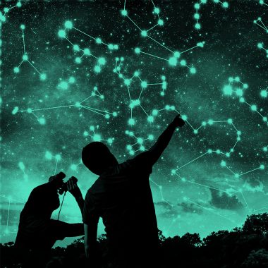 people looking at constellations in the sky