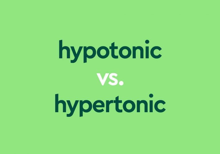 dark green text "hypotonic vs hypertonic" on light green background