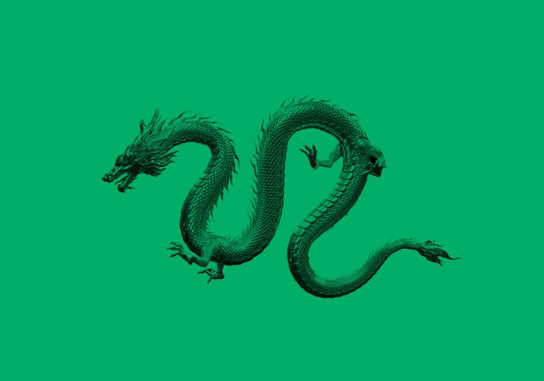 dragon, green filter