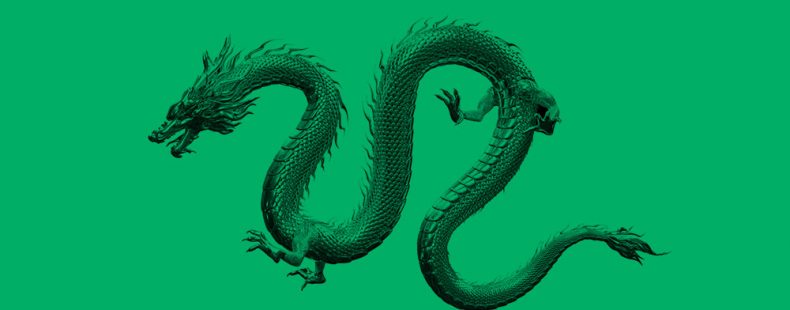 dragon, green filter