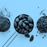 cacao beans and cocoa, blue filter