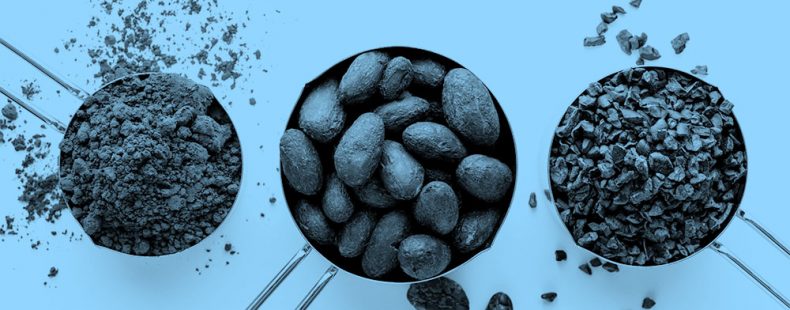 cacao beans and cocoa, blue filter