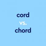 dark blue text "cord vs chord" on blue background