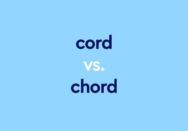 dark blue text "cord vs chord" on blue background