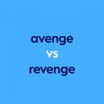 dark blue text avenge vs revenge on blue background