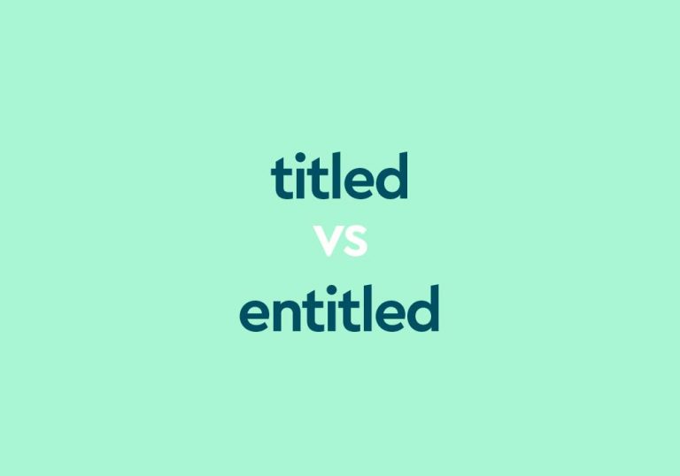 dark aqua text "titled vs entitled" on aqua background