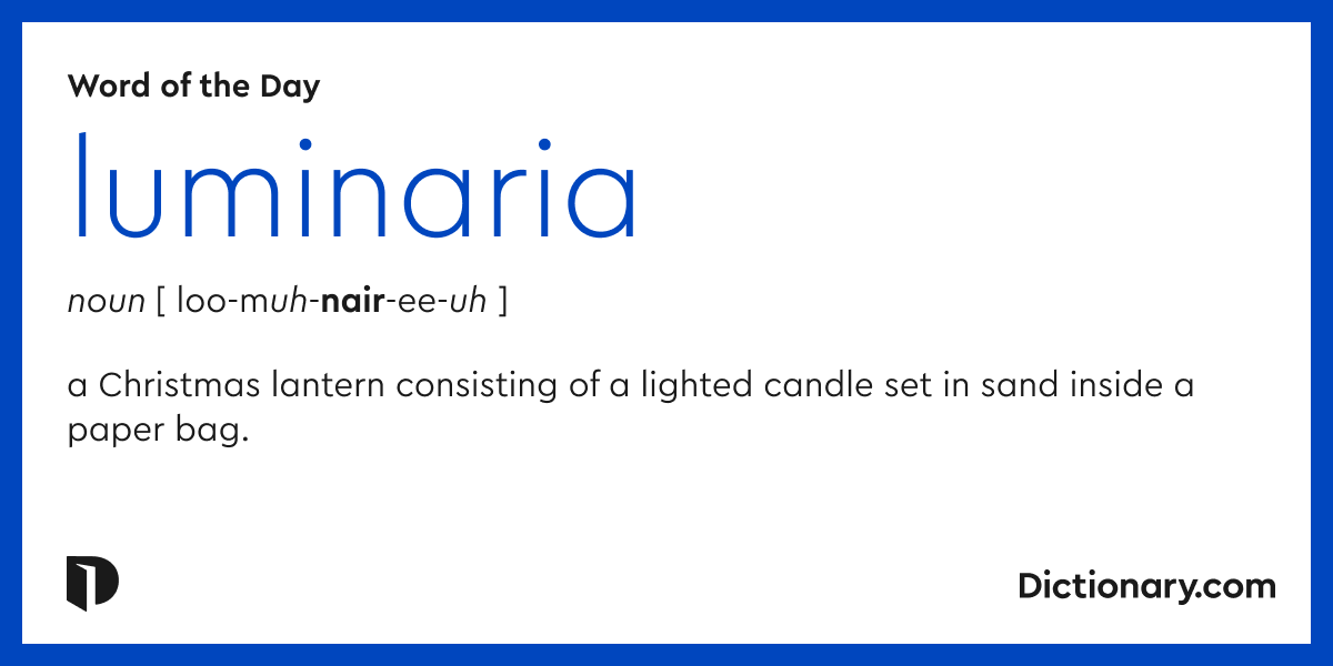 Word of the Day luminaria