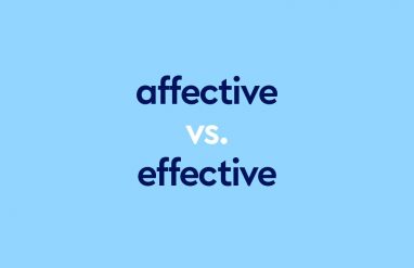 dark blue text "affective vs effective" on light blue background