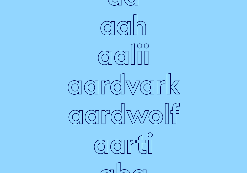 A List Of Every Word We Know Of