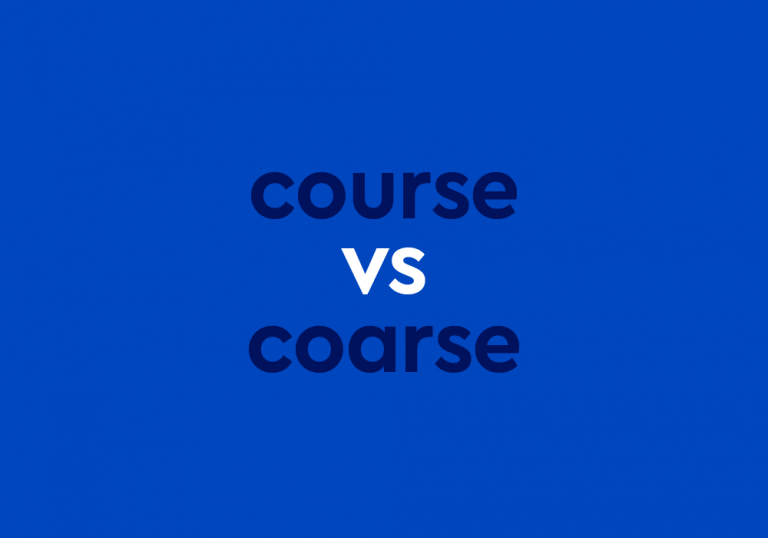 dark blue text "course vs coarse" blue background